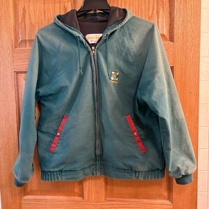VTG AgriGold Green Canvas Jacket Workwear Men’s Large Agricultural Farm Work USA